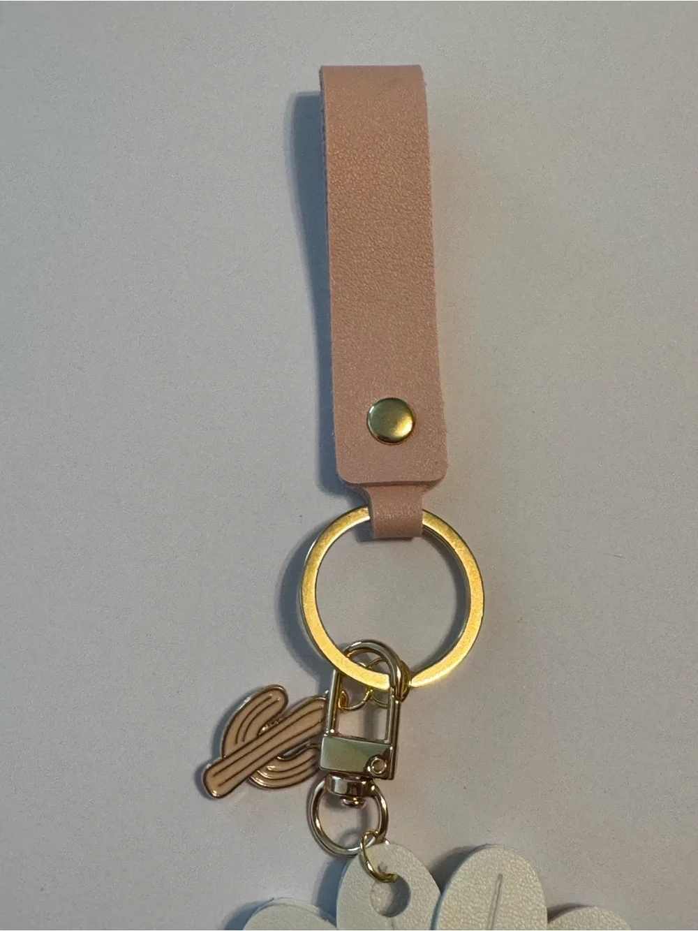 Boho Daisy Cactus Desert Keychain